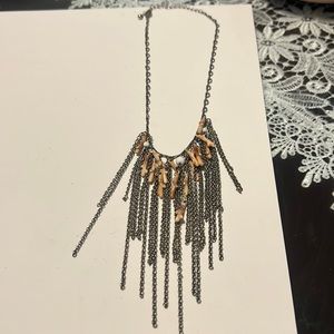 Silver and peach coral necklace